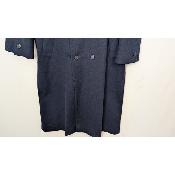 VTG 90s Worthington sz 14 Wool Long Overcoat Peacoat Jacket Midi Double Breasted - Picture 6 of 16